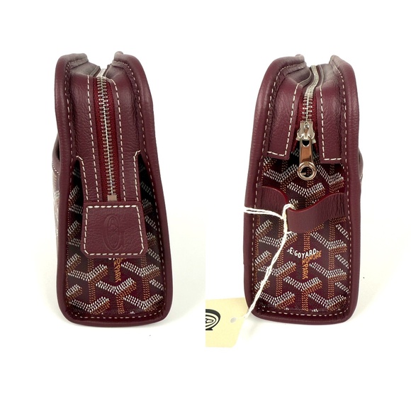 New GOYARD Jouvence Burgundy Pouch Cosmetic Toiletry Case PM - Picture 8 of 11
